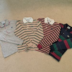 4 long sleeve vintage polo shirts